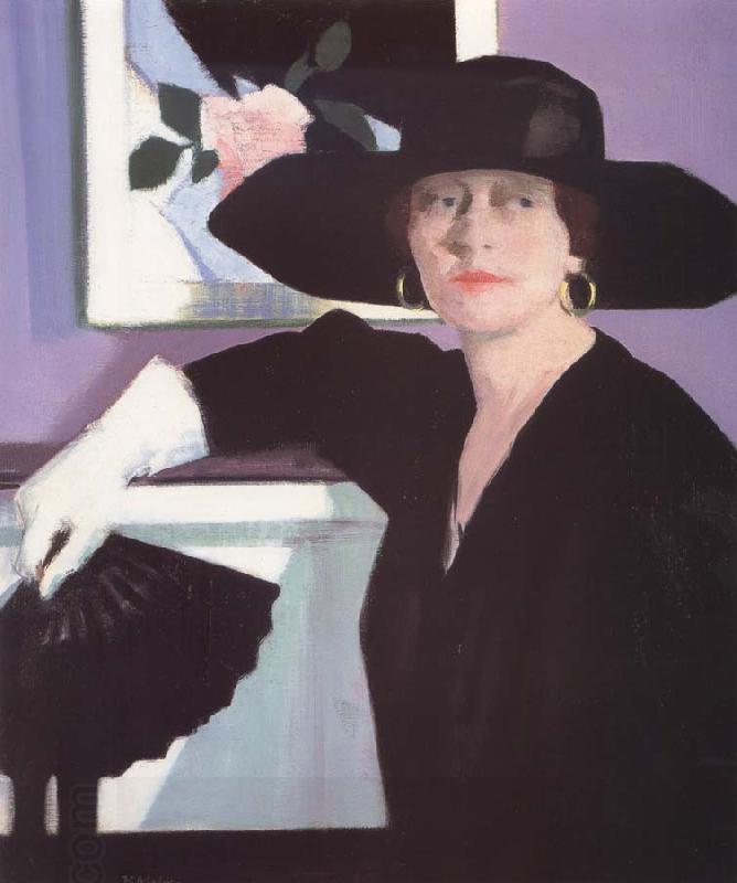 Francis Campbell Boileau Cadell Portrait of a Lady in Black China oil painting art